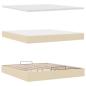 Preview: Ottoman-Bett mit Matratze Creme 160x200 cm Stoff