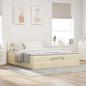 Preview: Ottoman-Bett mit Matratze Creme 200x200 cm Stoff