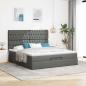 Preview: Ottoman-Bett mit Matratze Dunkelgrau 180x200 cm Stoff