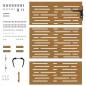 Preview: Gartentor 85x150 cm Cortenstahl Quadratisches Design