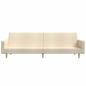 Preview: Schlafsofa 2-Sitzer Creme Stoff