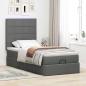 Preview: Ottoman-Bett mit Matratze Dunkelgrau 80x200 cm Stoff