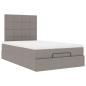 Preview: Ottoman-Bett mit Matratze Taupe 120x200 cm Stoff
