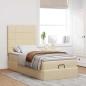 Preview: Ottoman-Bett mit Matratze Creme 90x190 cm Stoff