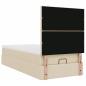Preview: Ottoman-Bett mit Matratze Creme 90x190 cm Stoff
