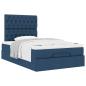 Preview: Ottoman-Bett mit Matratze Blau 120x200 cm Stoff