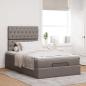 Preview: Ottoman-Bett mit Matratze Taupe 120x200 cm Stoff