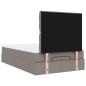 Preview: Ottoman-Bett mit Matratze Taupe 120x200 cm Stoff