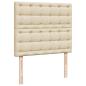Preview: Ottoman-Bett mit Matratze Creme 120x190 cm Stoff