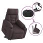 Preview: Relaxsessel mit Aufstehhilfe Dunkelbraun Stoff