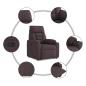 Preview: Relaxsessel mit Aufstehhilfe Dunkelbraun Stoff