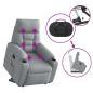 Preview: Massagesessel mit Aufstehhilfe Hellgrau Stoff
