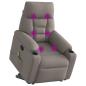 Preview: Massagesessel mit Aufstehhilfe Taupe Stoff