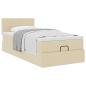 Preview: Ottoman-Bett mit Matratze Creme 90x190 cm Stoff