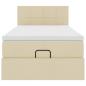 Preview: Ottoman-Bett mit Matratze Creme 90x190 cm Stoff
