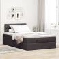 Preview: Ottoman-Bett mit Matratze Dunkelbraun 120x190 cm Stoff