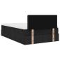 Preview: Ottoman-Bett mit Matratze Schwarz 120x190 cm Stoff