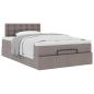 Preview: Ottoman-Bett mit Matratze Taupe 120x190 cm Stoff
