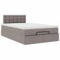 Preview: Ottoman-Bett mit Matratze Taupe 120x190 cm Stoff