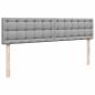 Preview: Ottoman-Bett mit Matratzen Hellgrau 160x200 cm Stoff