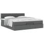 Preview: Ottoman-Bett mit Matratze Dunkelgrau 160x200 cm Stoff