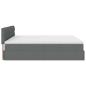 Preview: Ottoman-Bett mit Matratze Dunkelgrau 160x200 cm Stoff