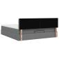 Preview: Ottoman-Bett mit Matratze Dunkelgrau 160x200 cm Stoff