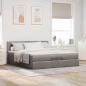 Preview: Ottoman-Bett mit Matratze Taupe 200x200 cm Stoff