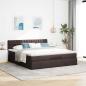 Preview: Ottoman-Bett mit Matratze Dunkelbraun 180x200 cm Stoff