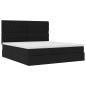 Preview: Ottoman-Bett mit Matratze Schwarz 180x200 cm Stoff