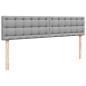Preview: Ottoman-Bett mit Matratze Hellgrau 200x200 cm Stoff