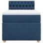 Preview: Boxspringbett mit Matratze Blau 100x200 cm Stoff