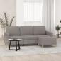 Preview: ARDEBO.de - 3-Sitzer-Sofa mit Hocker Taupe 180 cm Stoff