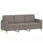 Preview: 3-Sitzer-Sofa mit Hocker Taupe 180 cm Stoff