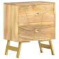 Preview: Nachttisch 40 x 30 x 50 cm Mangoholz Massiv