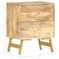 Preview: Nachttisch 40 x 30 x 50 cm Mangoholz Massiv