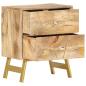 Preview: Nachttisch 40 x 30 x 50 cm Mangoholz Massiv