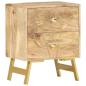Preview: Nachttisch 40 x 30 x 50 cm Mangoholz Massiv