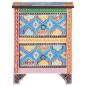 Preview: Nachttisch Handbemalt 40x30x50 cm Mango Massivholz