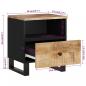 Preview: Nachttische 2 Stk. Massivholz Mango & Holzwerkstoff