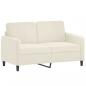 Preview: 2-Sitzer-Sofa Creme 120 cm Samt