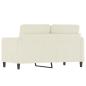 Preview: 2-Sitzer-Sofa Creme 120 cm Samt
