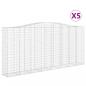 Preview: Gabionen mit Hochbogen 5 Stk. 400x50x180/200cm Verzinktes Eisen