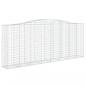 Preview: Gabionen mit Hochbogen 3 Stk. 400x50x160/180cm Verzinktes Eisen