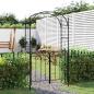 Preview: ARDEBO.de - Gartenbogen mit Tor Schwarz 108x45x235 cm Stahl