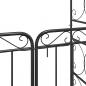 Preview: Gartenbogen mit Tor Schwarz 108x45x235 cm Stahl