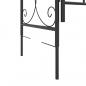 Preview: Gartenbogen mit Tor Schwarz 108x45x235 cm Stahl