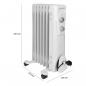 Preview: Clatronic RA 3735 Ölradiator, 3 Leistungsstufen, Integrierter Überhitzungsschutz, weiß (263906)