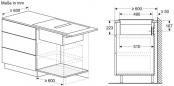 Preview: Bosch PVQ711HGA6 Serie 6 EEK: B Kochfeld mit Dunstabzug (HEZ9VDSB4 + PVQ711H26E), 70 cm breit, 500 m³/h, Induktion, Flachkanal, DirectSelect, rahmenlos aufliegend, schwarz