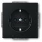 Preview: ARDEBO.de Busch-Jaeger 20 EUCKS-885 SCHUKO Steckdose Einsatz Safety+, future linear, schwarz matt (2CKA002013A5333)